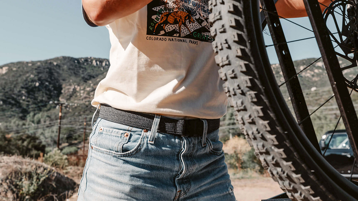 ARCADE Atlas Belt - Heather Black - Elastyczny pasek do spodni